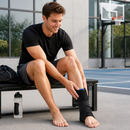 Adjustable Open Patella Knee Support Brace | Compression Knee Wrap with 3 Velcro Straps | Joint & Patella Support for Gym, Running & Sports | Black