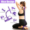 Tummy Trimmer | Foot Pedal Resistance Band | Elastic Sit-Up Pull Rope | Fitness & Yoga Trainer | Random Colors