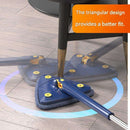360° Twist Rotatable Triangle Mop with Long Handle Auto Squeeze Design for Floor, Wall, and Ceiling Cleaning