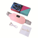 Digital Period Heating Pad & Vibrating Belt | 3 Heat Levels, 4 Massage Modes | Fast Relief for Menstrual Cramps