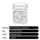 10-Inch Large Portable Air Conditioner Fan | USB Electric Fan with LED Night Light, Mist & Humidifier Function | Random Color